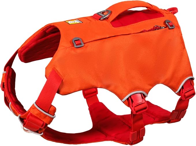 Ruffwear Palisades Dog Backpack, Multi-Day Pack with Removable Saddlebags, Breathable Adjustable Harness, Reflective Trim, Red Currant, X-Small