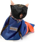 Cinf Cat Nail Clipping Cleaning Grooming Restraint Bag (Free Muzzle) Set No Scratching Biting for Bathing Nail Trimming Injecting Examining(Navy Blue,L)