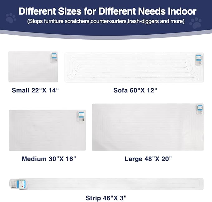 Scat Shock Mat for Dogs and Cats Indoor, Pet Shock Mats for Training Pets, Electric Repellent Mat Keeps Dogs and Cats off Counter, Couch and Sofa, 3 Training Modes (22"x 14" Two Pieces with Tester)