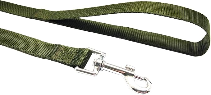 Nylon Training Dog Leash for Small Medium Large Dogs, 15ft 20ft 30ft 50ft Long Leash Dog/Puppy Lead for Obedience Recall Training, Camping (20ft, Green)