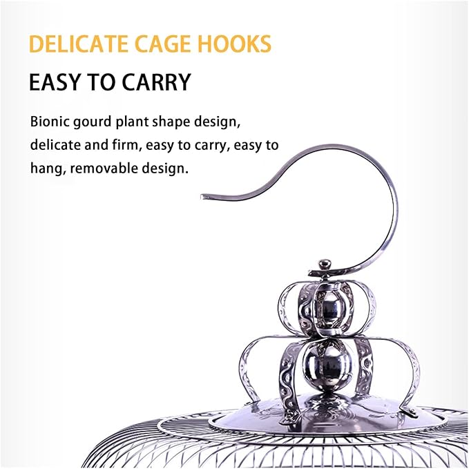 Aimery Bird Cage，Stainless Steel Birdcage，Small Bird cage，Bird Cages for Parrots，Travel Bird Cage，Bird Travel cage (Size : V34G)