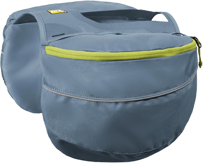 Ruffwear Palisades Dog Backpack, Multi-Day Pack with Removable Saddlebags, Breathable Adjustable Harness, Reflective Trim, Glacier Lake, Small