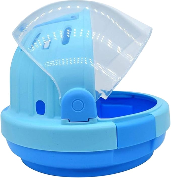 YARNOW Portable Handheld Bird Carrier Cage with Blue Plush Nest Pad, Small Space Capsule Design for Parrots and Small Parakeets Travel and Warm Brooding