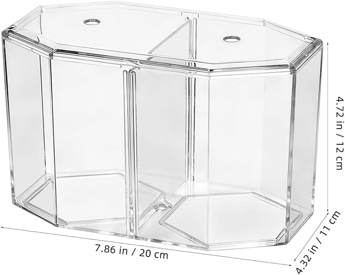 Totority Box Octagonal Fish Tank Betta Fish Bowl Small Containers Shrimp Tank Baby Cart Covers Turtle Tank Betta Fish Tank Fish Breeding Tank Betta Tank Acrylic Self-Cleaning