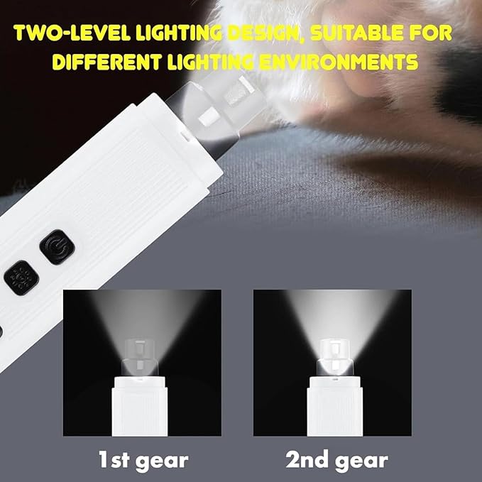 Cat Nail, Nail Trimmer, Dog Nail Grinder, Safe Cut Cat Nail Trimmer, Two Adjustable with 360° Grinding Settings, for All Cats ＆Dogs (Black*2)