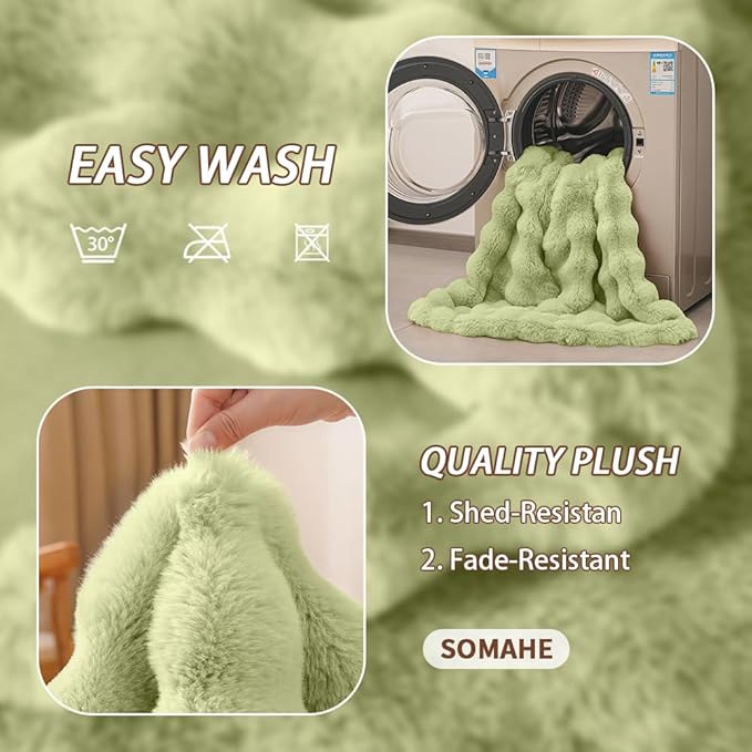 Self-Warming Cat Blanket, Dual-Side Plush Sherpa Throw with Anti-Static, Snuggle Mat for Kittens & Cats, Cozy Bed Topper for Windowsills & Couches, Machine Washable & Dryable, 21x18 Inch Green