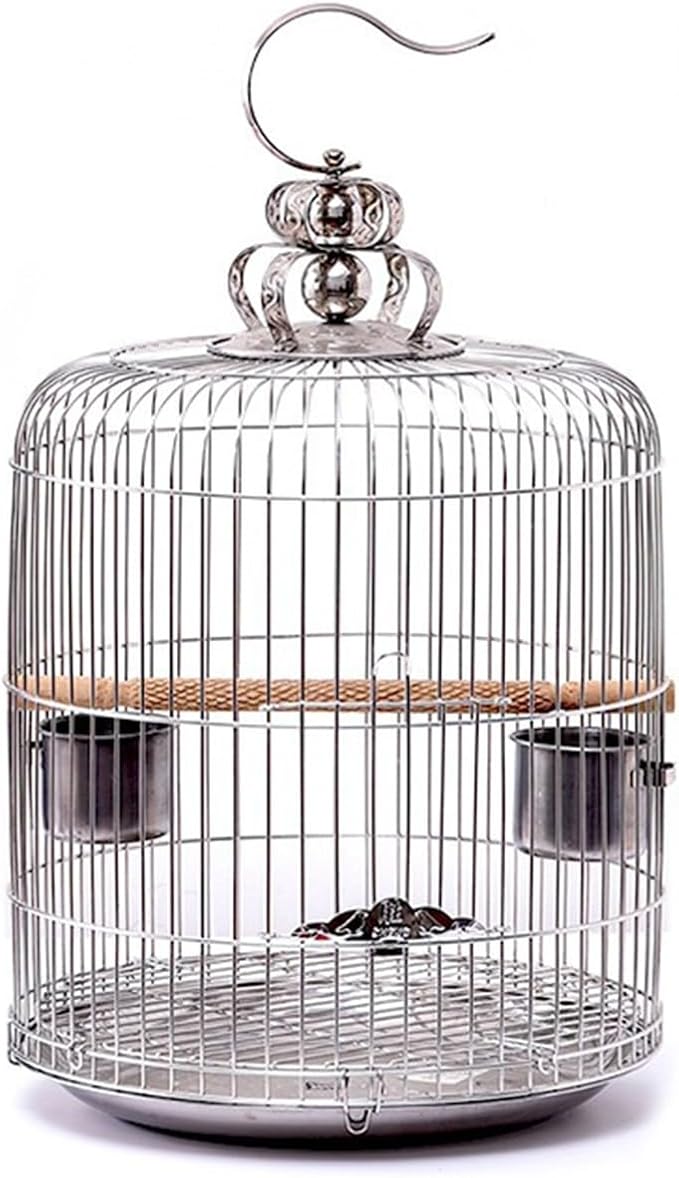 Aimery Bird Cage，Stainless Steel Birdcage，Small Bird cage，Bird Cages for Parrots，Travel Bird Cage，Bird Travel cage (Size : V34G)