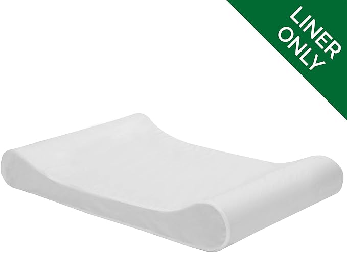 Furhaven Dog Bed Liner Water-Resistant Contour Luxe Lounger Foam Mattress Protector Cover - White, Large