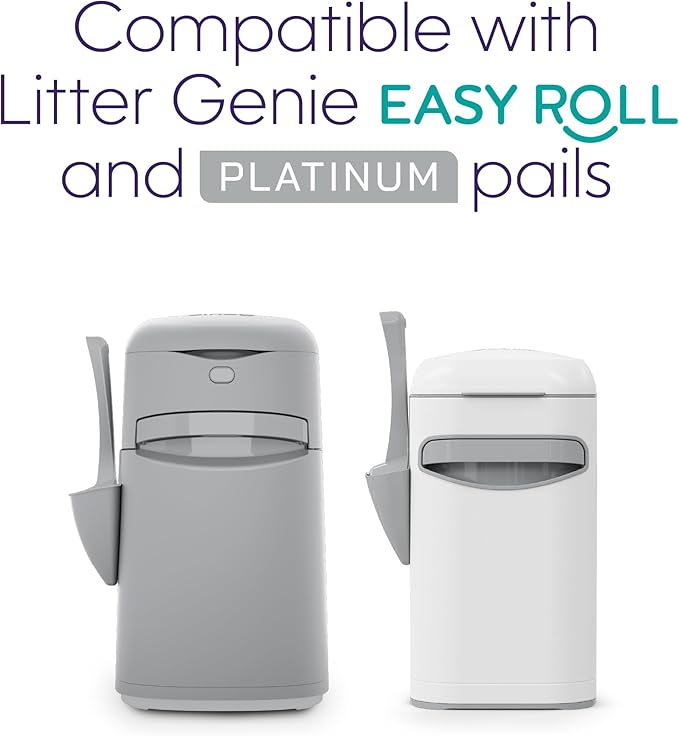 Litter Genie Easy Roll Refill Bags (1-Pack) | Up to 6 months of supply in 1 Roll of 24 tear-off Bags | Ultimate Odor Control Cat Litter Bags