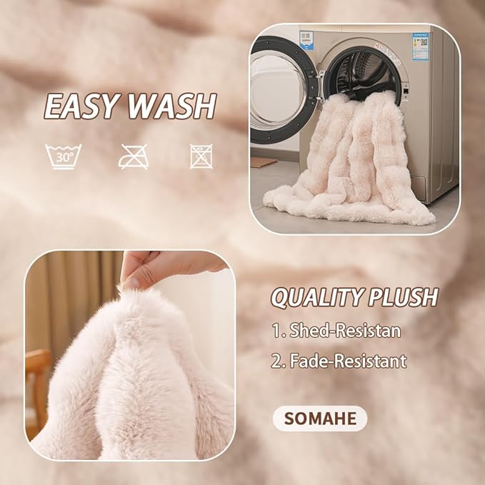 Self-Warming Cat Blanket, Dual-Side Plush Sherpa Throw with Anti-Static, Snuggle Mat for Kittens & Cats, Cozy Bed Topper for Windowsills & Couches, Machine Washable & Dryable, 21x18 Inch White