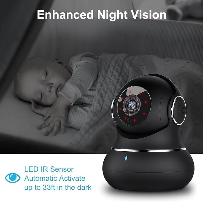litokam 2K Indoor Camera, 360 Pan/Tilt Home Security Cameras with Motion Detection, Pet Cam with Phone App, Baby Monitor with Night Version, WiFi Camaras, Two Way Audio, Work with Alexa, 2 Pack