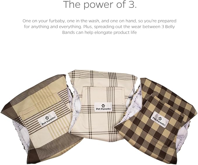 Pet Parents® Washable Belly Bands for Male Dogs (3pack) + Extendrs® of Durable Dog Diapers Male, Premium Male Dog Diapers & Dog Wraps (X-Large, Oxford)