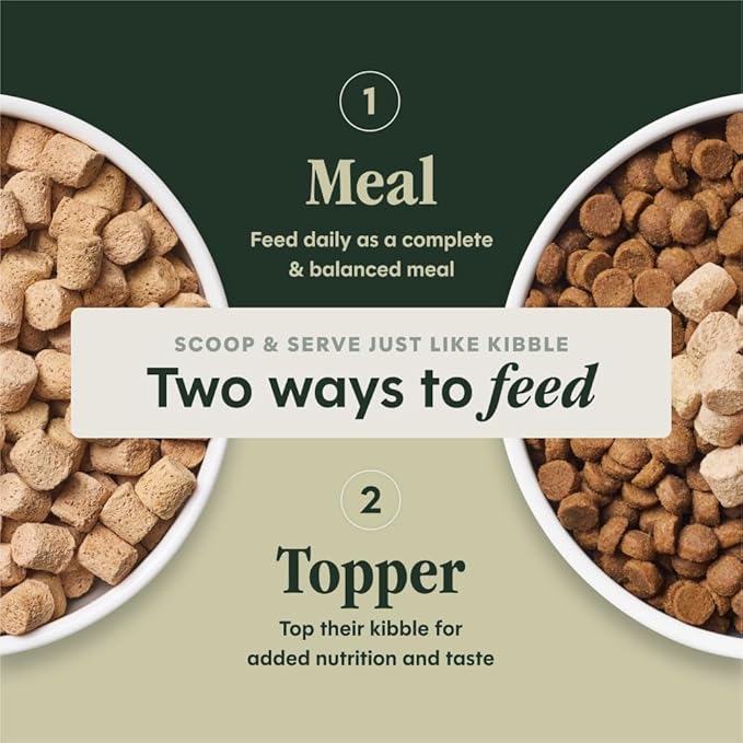 Instinct Freeze-Dried Meals, FreshDried Bites, Natural Dog Food, Grain-Free - Grass-Fed Beef, 45 oz. Bag
