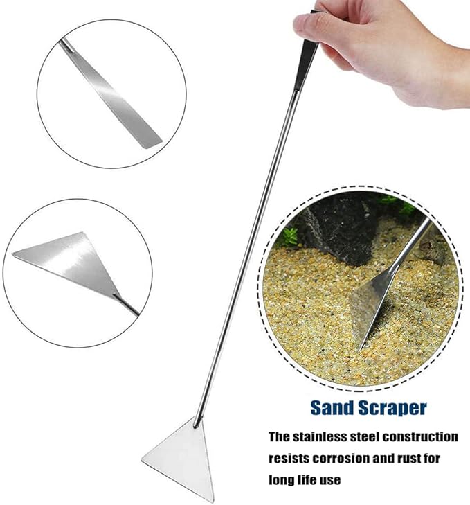 Aquarium Tank Aquatic Plant Tools Sets, 19 Inch Stainless Steel 3 Pack Aquatic Plants Tool, for Fish Starter Kits & Aquariums Tank