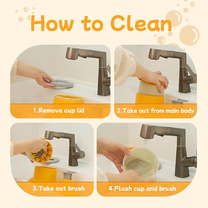 Pet Paw Cleaner Base for Full-Size Dogs with Claw Tray Design, Mechanical Dog Foot Washing Device (Small-Medium)