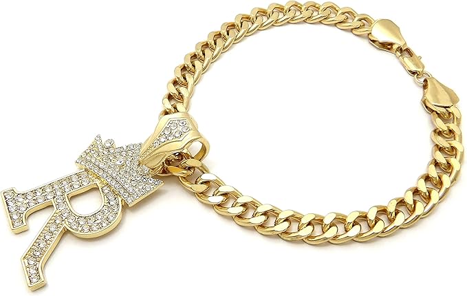 Initial Letter Cuban Chain Dog Chain Pet Chain Pet, Cat, Puppy Necklace (R, 22")