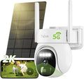 2.4G/5G Security Cameras Wireless Outdoor, 2K Solar Camera for Home Security, Battery Powered, 360° PTZ/Color Night Vision/2Way Talk/Compatible with Alexa/IP66 Waterproof