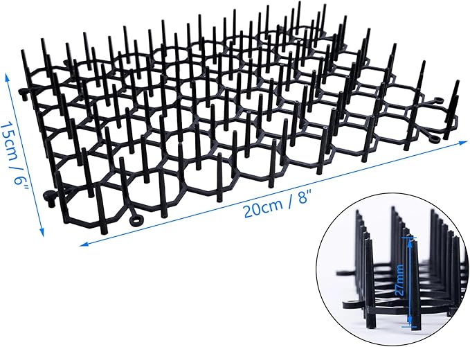 Cat Dog Deterrent Scat Mat for Cats Dogs with Spikes, Repellent Indoor Furniture, Outdoor Garden Fence Animal Barrier Set (12)