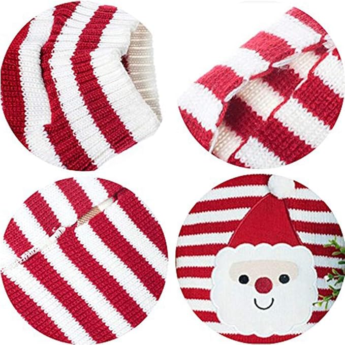 Cat Sweater Christmas Santa Claus Pet Cat Winter Knitwear Warm Clothes X-Small