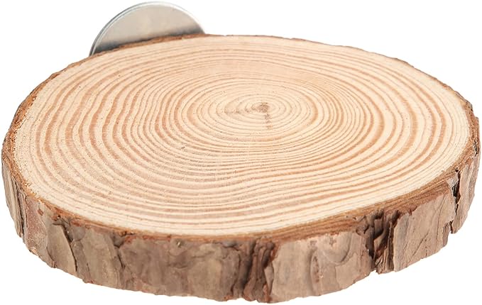 Round Wooden Springboard, Parrot Perches Stand Toy Bird Parrot Perch Bird Cage Accessories for Small Parakeets Cockatiels Hamster(10cm)