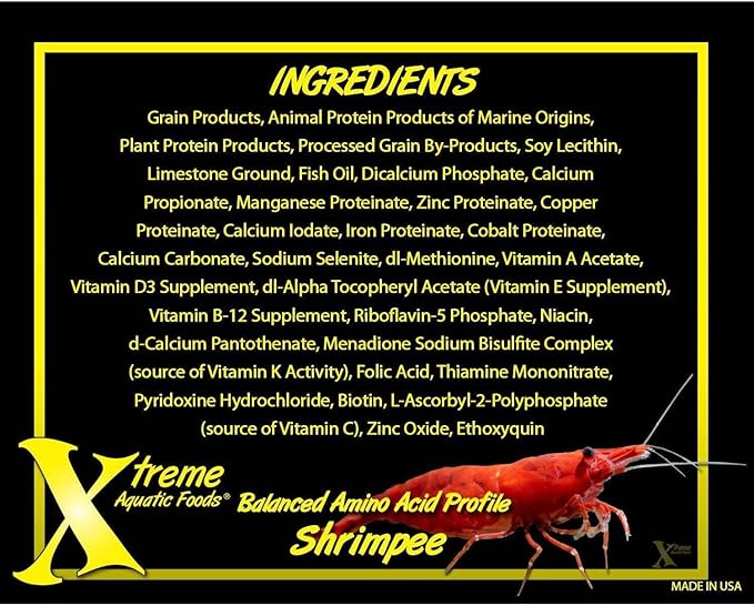 Xtreme Shrimpee 3mm Sinking Sticks: Nutrient-Rich, High-Vitamin Daily Fish Food for Shrimp, Corys, and Loaches, Ideal for Nano Tanks, Natural Treat for Vibrant Health - USA Farm Grown (3oz)