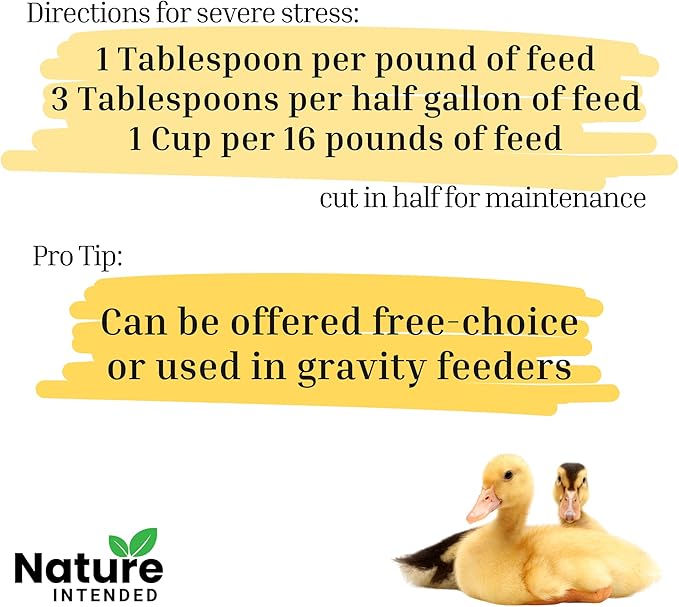 Brewer's Yeast + Probiotics + Niacin + Vitamins Supplement for Ducks, Chickens and Poultry. (Molt Recovery, Severe Stress, Egg Quality and Development) 10-Ounce Resealable Foil-Lined Pouch