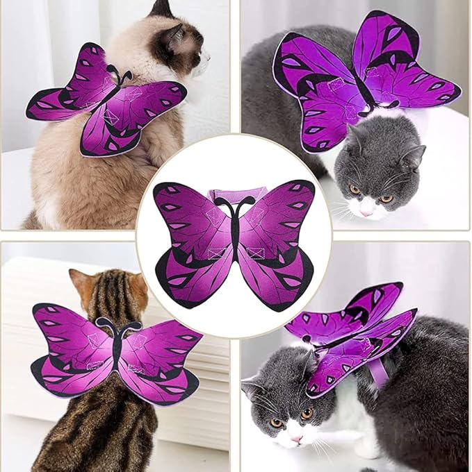 Cat Dog Butterfly Costume Wings for Halloween Party Decoration, Halloween Dog Costume, Puppy Cat Dress Up Accessories