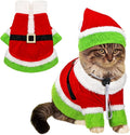 Cat Christmas Costume Lime Green Character Pet Outfit Holiday Green Furry Pet Velvet Costume Cosplay Outfit Cute Funny Christmas Dogs and Cats Clothes for Party Favors(Large)