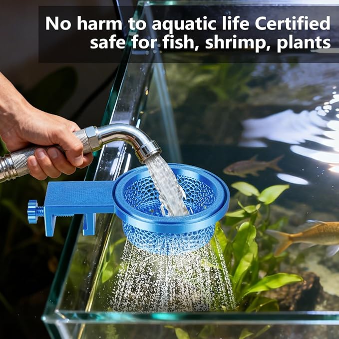 Aquarium Water Change Diffuser, Spill-Free Tool for Rimless & Rimmed Fish Tanks, Protects Substrate & Plants, Safe for Fish and Shrimp (Regular)