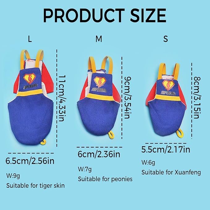 Bird Diaper Cockatiel Clothes Flight Suite, Reusable Parrot Nappy with Waterproof Inner Layer (YELLOE-S)