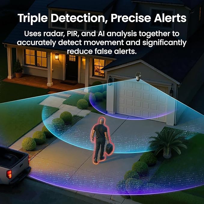 aosu T2 Ultra 4K Security Cameras Wireless Outdoor, 2 Cam Kit, Smart Home Security System with TrueColor Night Vision, AI Recognition & 360° Motion Tracking, Solar Power, Expandable 1TB Local Storage
