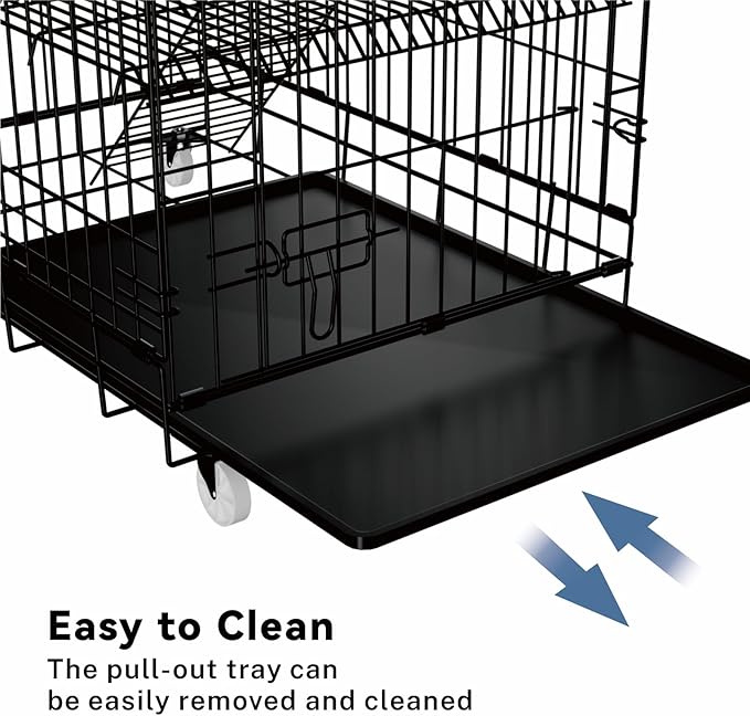 3-Tier Cat Cage Indoor: Medium Cat Enclosure Pet Playpen Detachable Metal Wire Kennel Collapsible Crate with Scratching Post & Plush Pads & Hammock for Cats Kittens