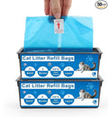 Cat Litter Refill Bags Compatible with Genie Easy Roll Bin, 7-Layer Odor Control, Leak-Proof & Easy Tear, Unscented, 2-Pack (50 Bags Total)
