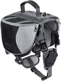 Adjustable Service Dog Supply Backpack Saddle Bag for Camping Hiking Training