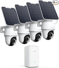REOLINK 4K Solar Security Camera Outdoor, Encrypted Local Storage Camera System, 360° Pan Tilt, Smart Detection, No Monthly Fee, Home Hub with 4X PT Ultra + Solar Panel
