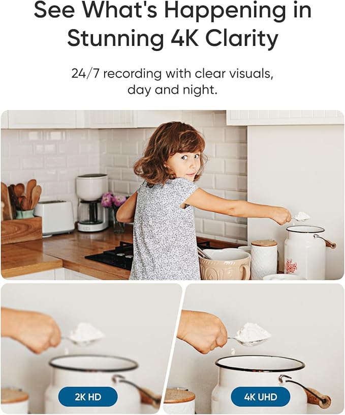 eufy Security 4K UHD Indoor Camera E30,360° Pan Tilt,AI Auto Tracking,Color Night Vision,Pet/Baby Camera with Two-Way Audio,AI Human/Pet Detection,Works with HomeKit,No Monthly Fee, Black