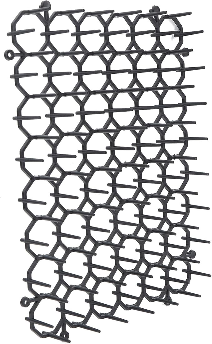 12Pcs Cat Deterrent Mat, Anti Cat Dog Network with Spikes, Indoor Outdoor Training Plastic Spike Mat for Keeping Away Cats Dogs, Protecting Plants Furniture Cars Sofas