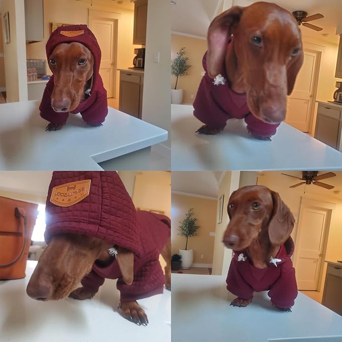 BEAUTYZOO Dog Sweaters for Extra Large Dogs Girl Boy, XXXL Dog Hoodie with Pocket & Leash Hole, Soft Warm Waffle-Like Laminated Cotton Pet Clothes for Cold Weather, Doberman Great Dane Sweatshirt, 3XL