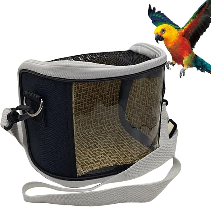 Lovebirds Carrying Bag - Clear Window Pouch, Parrot Travel Tote, Trainer Volunteer Gear, Animal Lover Accessory | Lightweight Lovebirds Carrying Bag with Transparent Window for Outdoor Short Trips
