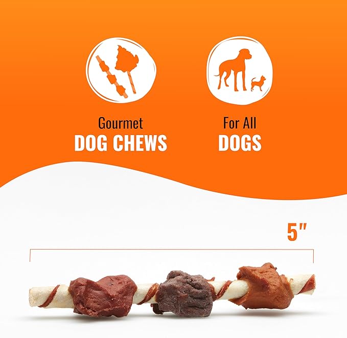 Good'n'Fun Triple Flavored Rawhide Kabobs for Dogs, Treat Your Dog 12-Ounce | 18 Count (Pack of 2)