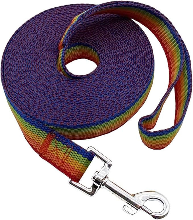 Nylon Training Dog Leash for Small Medium Large Dogs, 15ft 20ft 30ft 50ft 100ft Long Leash Dog/Puppy Lead for Obedience Recall Training, Camping