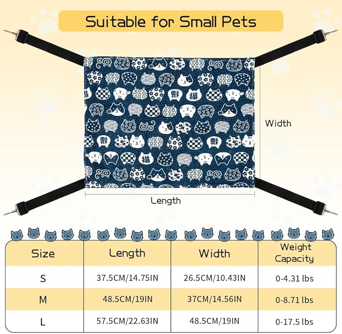 Ferret Cage Kitten Bed Cat Hammock Ferret Hammock Guinea Pig Hammock Rat Hammock Ferret Bed Chinchilla Hammock Hamster Hammock Small Animal Hammock Ferret Bed Cat Swing Kitten Accessories Kitten Cage