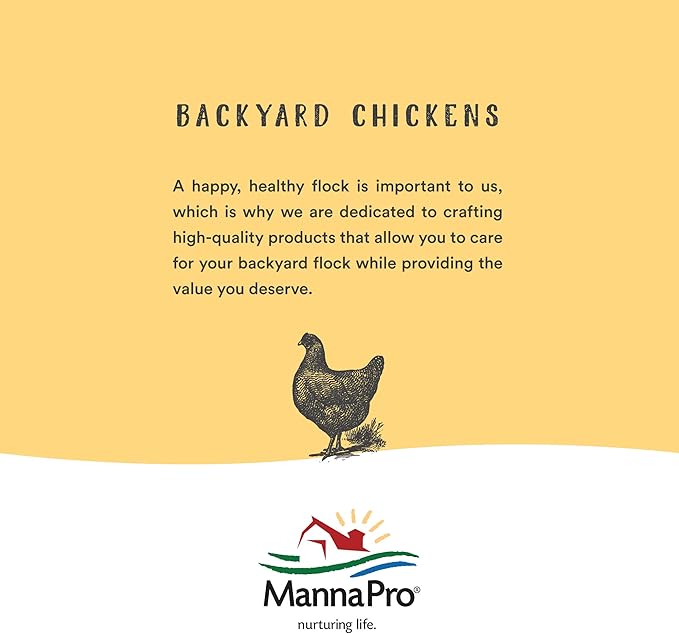 Manna Pro Chicken Feed | 16% Chicken Food with Probiotic Pellets, Layer Feed | 16 lbs (Pack of 2)
