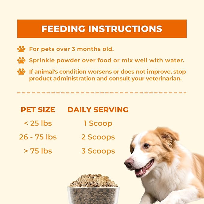 Wellix Pumpkin Powder for Dogs & Cats - Fiber Supplement, Digestion Support, Firms Stool, Dog & Cat Diarrhea, Constipation Relief, Gut Health - Food Topper for Dogs & Cats, Larger Volume