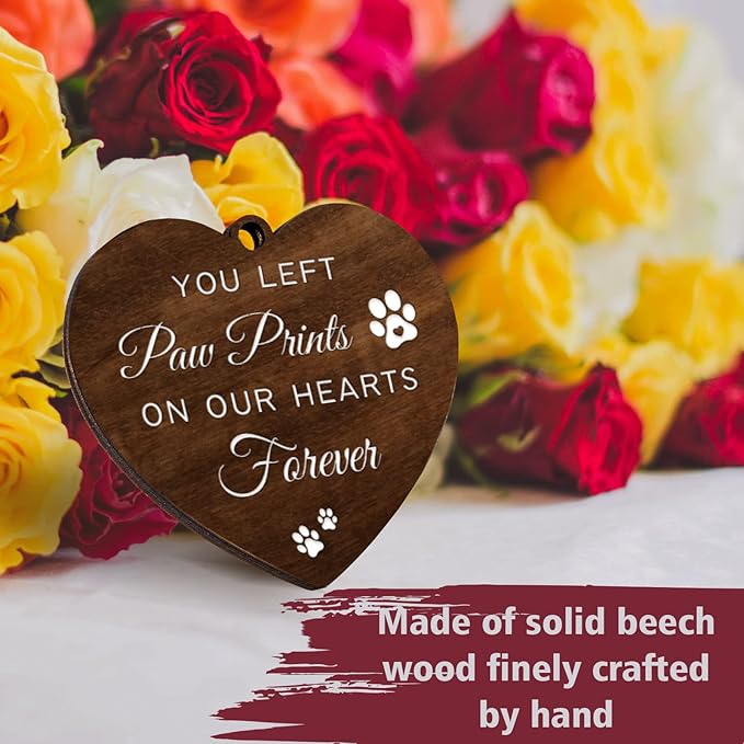Jigfoxy Dog Memorial Picture Frame - Rotating Wooden Frame for 4x6 Photo - Pet Memorial Gifts for Dog Loss Sympathy Bereavement Remembrance Gift