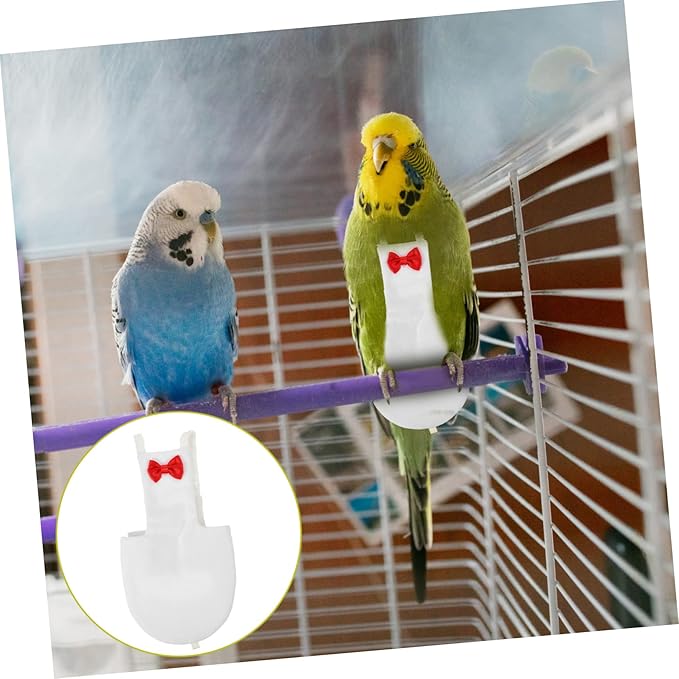 Yardwe Bird Diaper for Birds Breathable Parrot Clothing Accessory for Outdoor Activities Fits Parakeets Cockatiels and Pigeons White