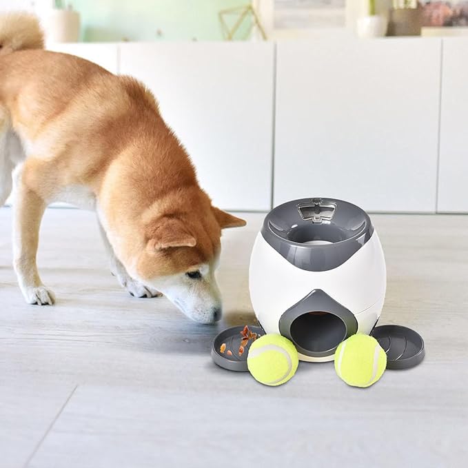 Automatic Ball Launcher for Dogs, Tennis Balls Launchers for Dogs, Interactive Dog Toys Tennis Balls Launcher for Small Dogs, Dog Fetch Ball Thrower for Indoor/Outdoor Playing (B)