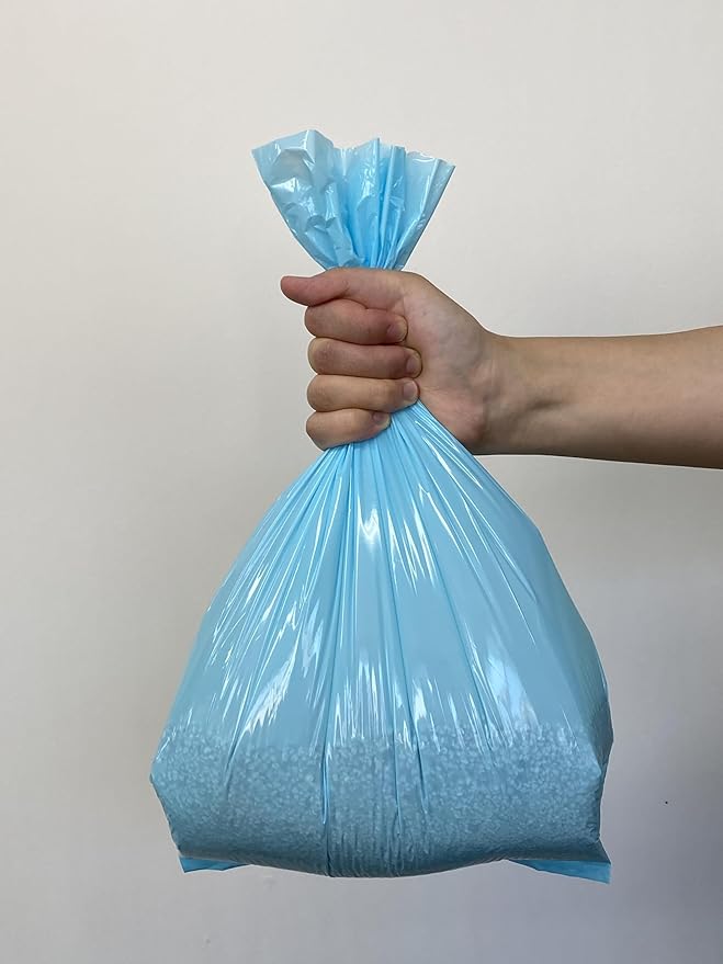 BOS Amazing Odor Sealing Cat Waste Disposal Bags - Durable and Unscented [Size: M, Color: Light blue] (Pack of 2)