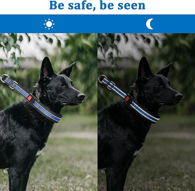 Mayerzon Martingale Collar for Dogs, No Pull Dog Collar with Reflective Strip for Small Medium Large Dogs, Anti Pulling Dog Collar with Buckle for Walking Training, Safe for Night Walk(Black, S)
