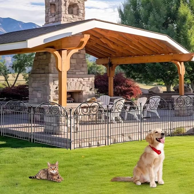 Tall Garden Fencing 36 Inch High, 22 Panels Total Length 48Ft Dog Fence Outdoor for Yard, Pet Fence Outdoor, Decorative Fences for Yard│Patented